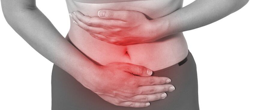 El dolor abdominal puede ocurrir debido a la osteocondrosis